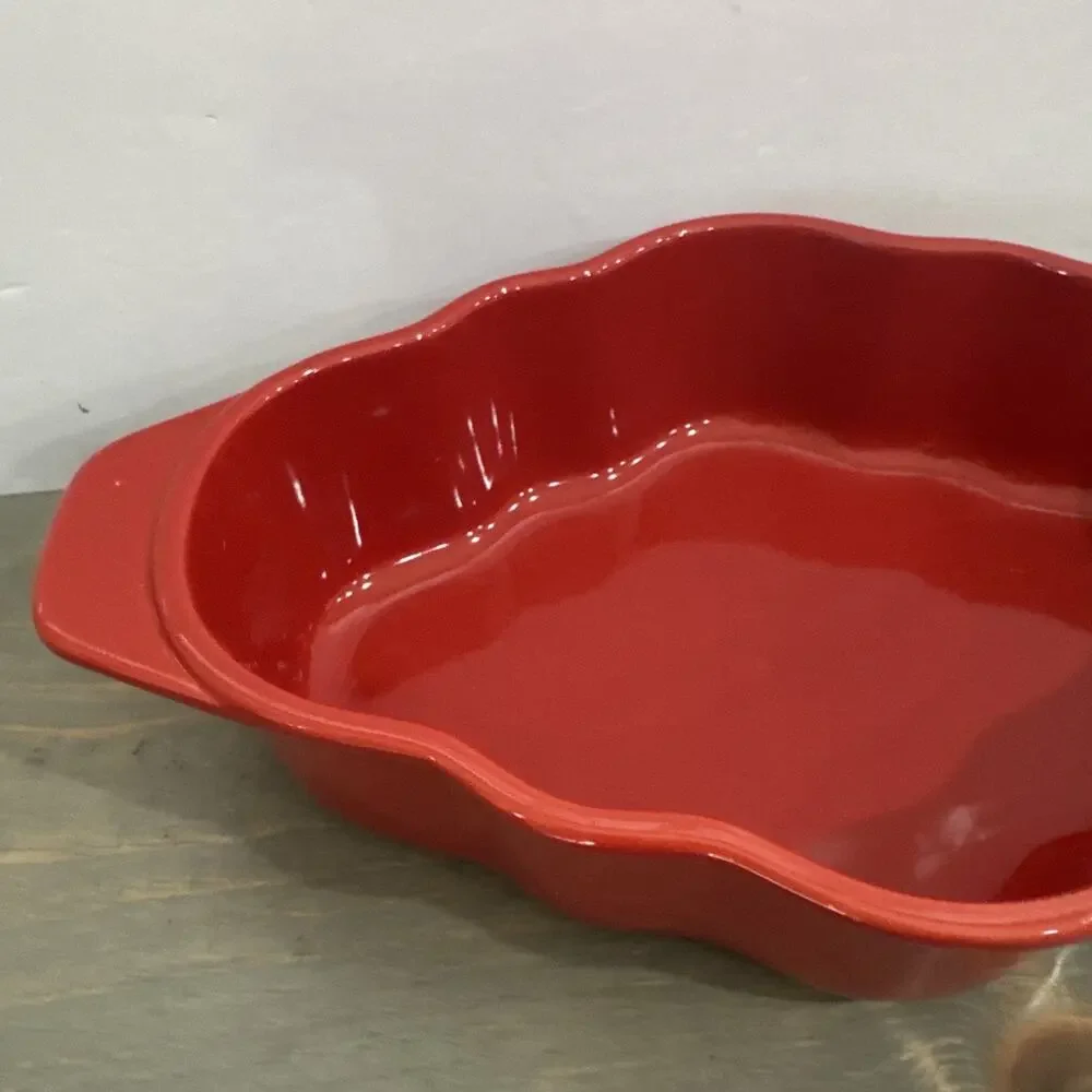 Chantal Red Talavera 2 Quart 93-TVC19-6 Bake Freeze Serve Stoneware 11” 2007
